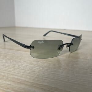 Ray-Ban  RB3192 Rimless Rectangle 006/11 Sunglasses 53-17 Made in Italy
